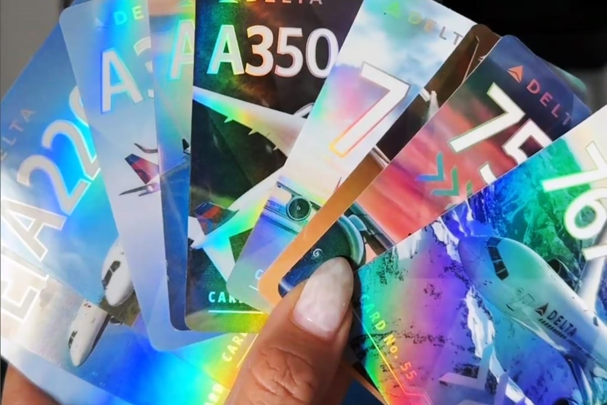 Delta Airlines has 'secret' trading cards!